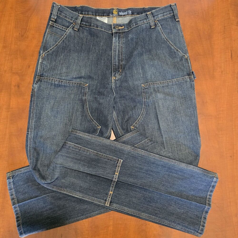 Carhartt Mens Double Knee Front Relaxed Fit Utility Carpenter Jeans 38x36